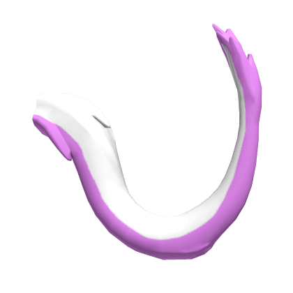 White & Purple Furred Dragon Tail