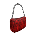 Red Plaid Chain Purse