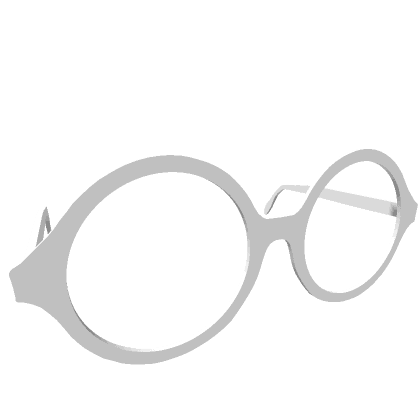 Rounded Cute Anime White Glasses 