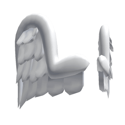 Plush Cherub Angel Wings White
