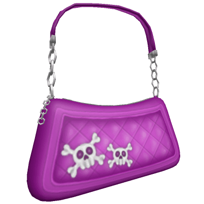 Y2K Purple Skull Shoulder Bag