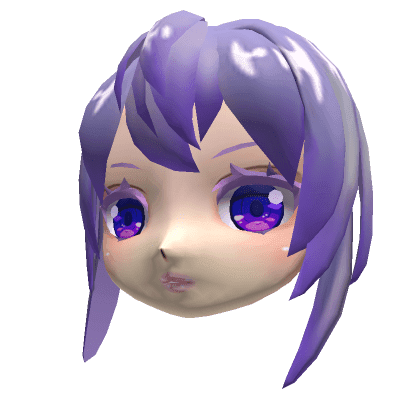 Short Purple Anime Mask