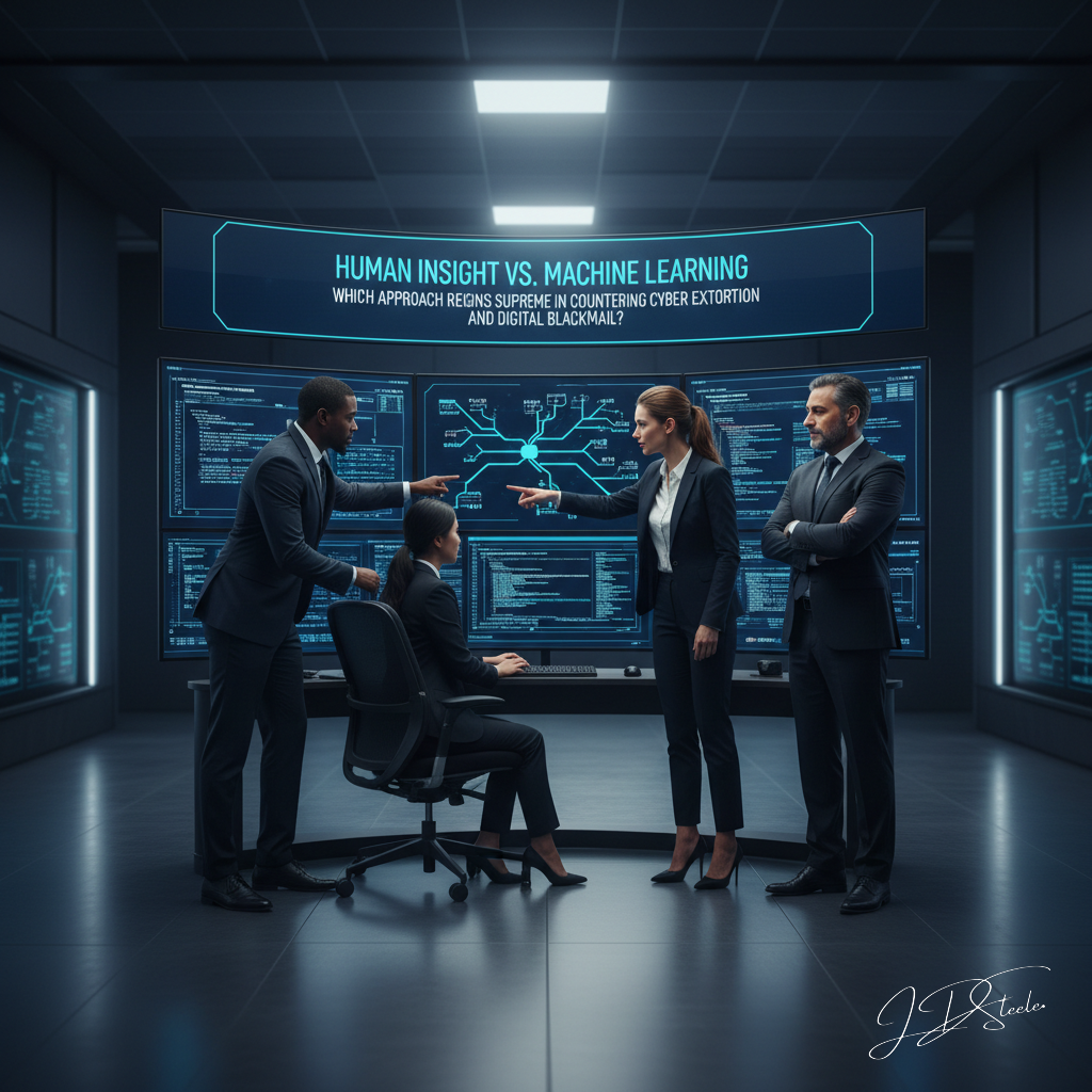 Human Insight vs. Machine Learning: Which Approach Reigns Supreme in Countering Cyber Extortion and Digital Blackmail?