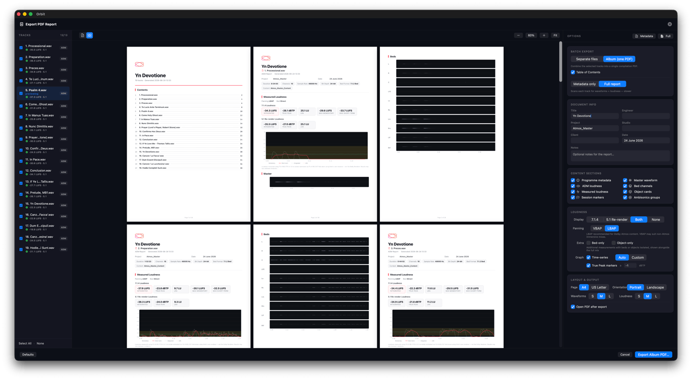 Orbit 1.5.1 beta — a rebuilt QC PDF report, new privacy controls and session fixes