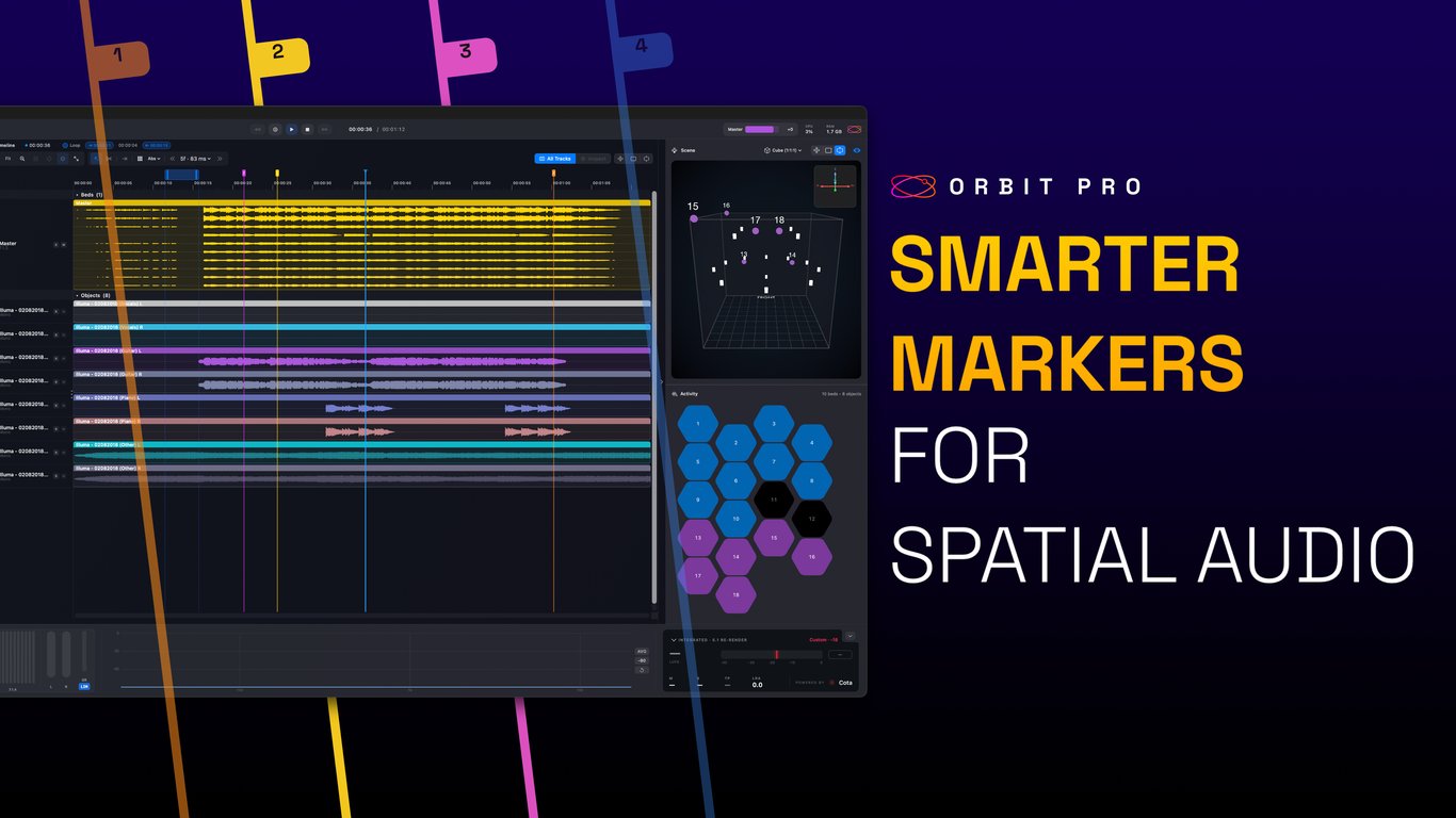 Markers in Orbit Pro — object-linked markers on the session timeline