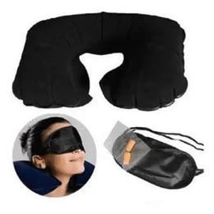 Set Kit Viaje Almohada Antifaz Tapones Oído