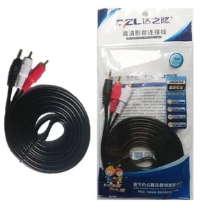 Cable 1 Plug 3,5mm A 2 Rca Stereo largo 3 Metros
