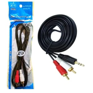 Cable 1 Plug 3,5mm A 2 Rca Stereo Reforzado1,5 Metros