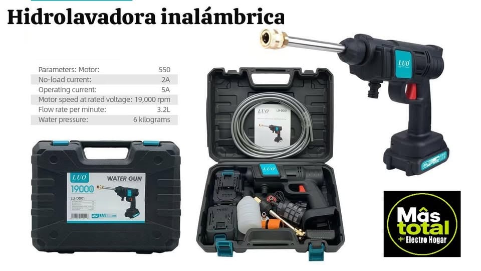 Hidrolavadora Inalambrica Portátil Recargable Bateria