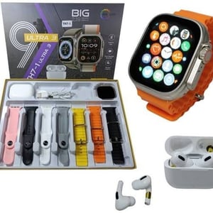 Combo Reloj Smartwatch + Auricular Inalambrico 7 Mallas