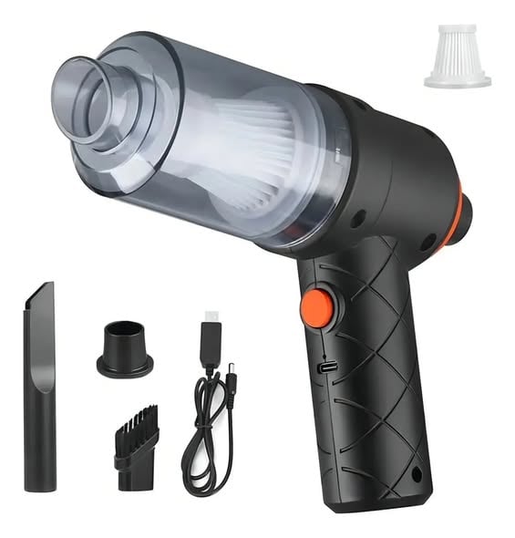 Aspiradora Para Hogar Auto Escritorio Recargable Cable USB Color Negro