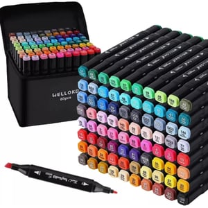 Set De Marcadores Touch Plumones Doble Punta 80 Piezas