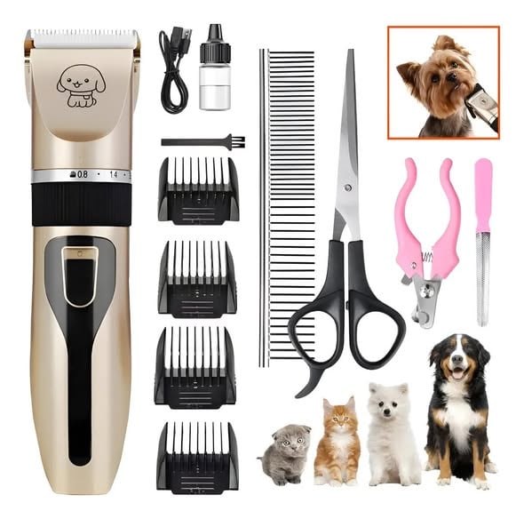 ( H ) Cortadora de Pelo para Mascotas Time CRT-110021 Inalámbrica Dorado