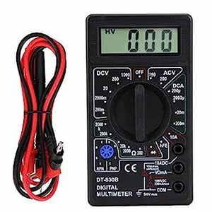 Tester Multimetro Digital Con Pila Cuadrada Incluida