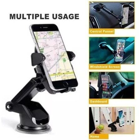 Soporte Celular Auto Reforzado 360 Clase 2 Suono 2 Ejes + Brazo Extensible