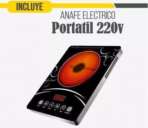 Anafe Electrico Portatil 1 Hornalla 6 Temperaturas 3500w