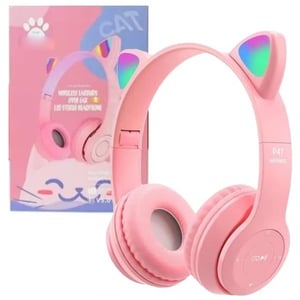 Auriculares Orejas De Gato M2 C/Luz Rgb Inalámbrico Vincha