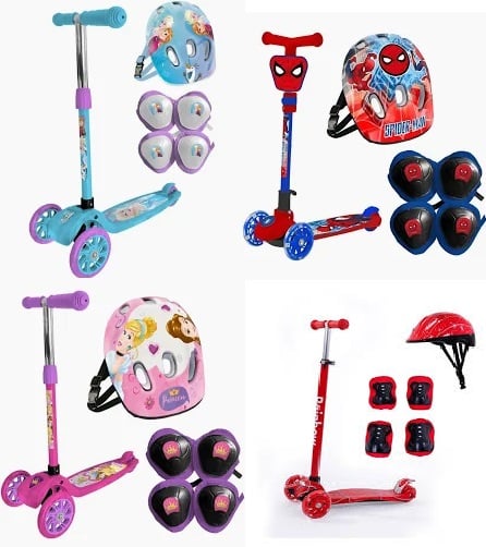 Monopatín 3 ruedas scooter