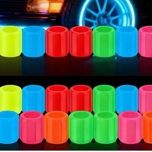 4  TAPONES FLUERESCENTES PARA AUTO