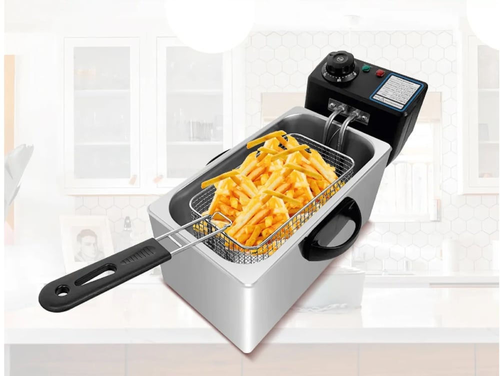 Freidora De Aceite Electrica 3l Industrial 2000w 1 Canasto