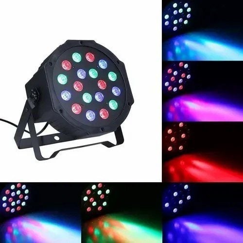 Luz Protón Rgb 18 Led 3w Audio Rítmico Fiestas Boliche