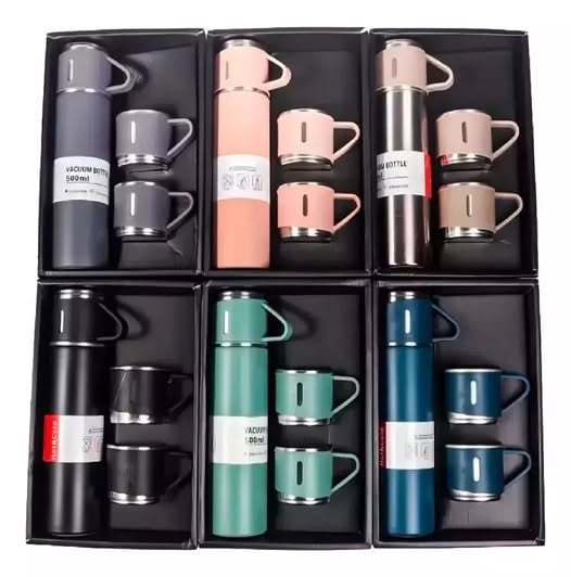 set Termo 500ml + 3 tazas