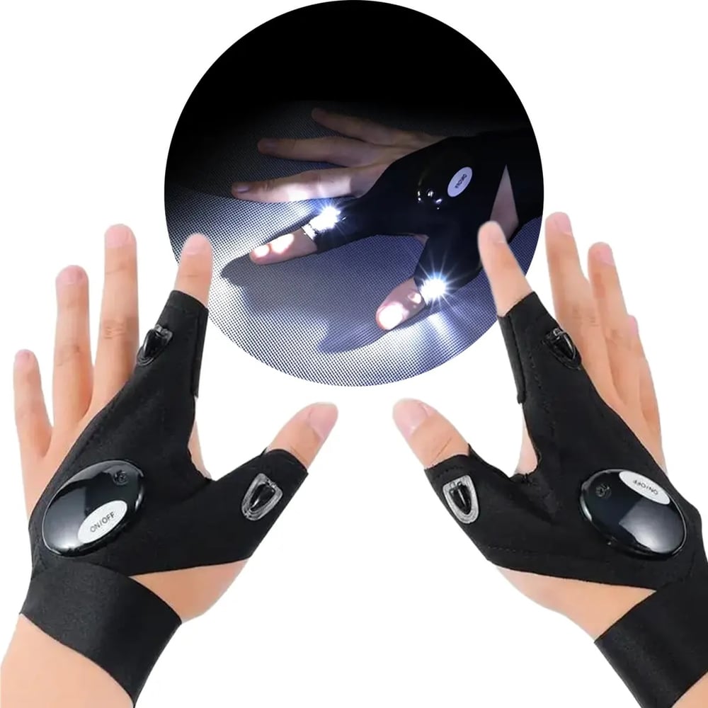 Guantes Linterna Led Para Actividades Nocturnas Campo Pesca