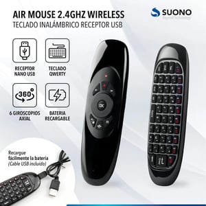 Mini Teclado Wireless Air Mouse Control Remoto Tv Smart