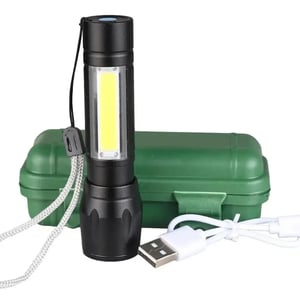 Mini Linterna Portátil Táctica Led Recargable Usb Zoom