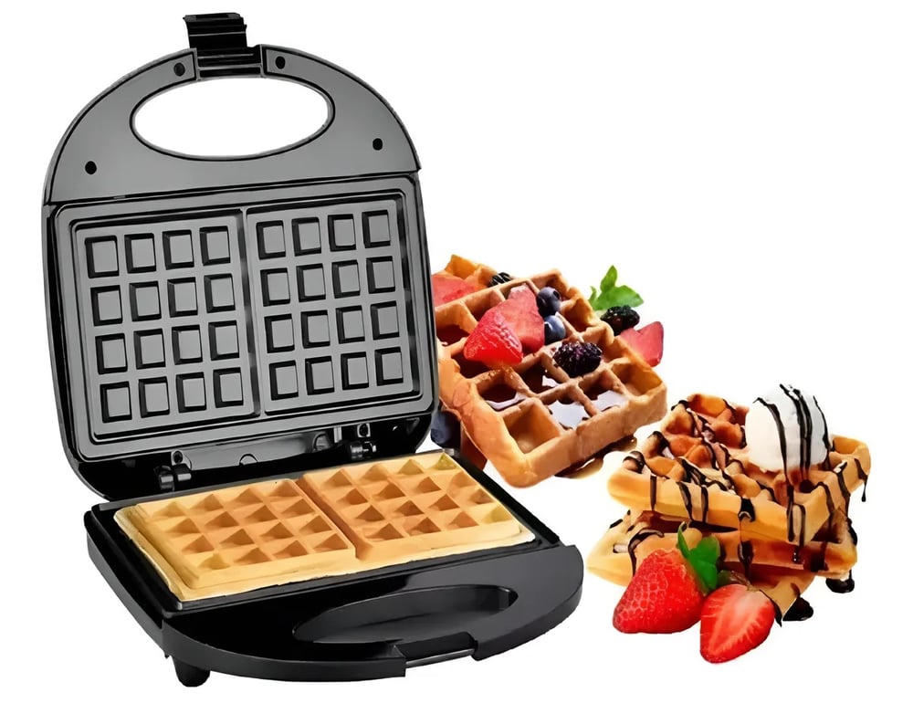 Waflera Eléctrica Antiadherente Teflón Om