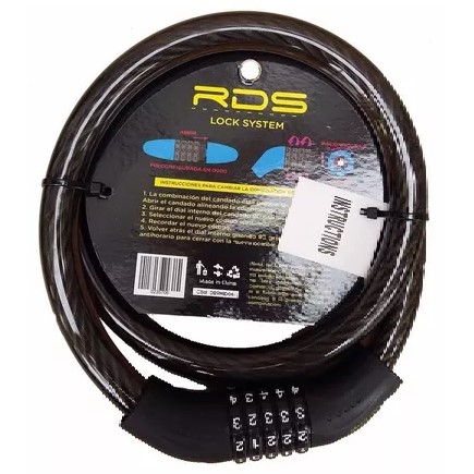 Candado Cadena Linga Combinacion 5 Digitos Reforzada Con Cable De Acero
