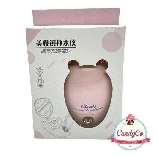 Humidificador Facial  con espejo y luz  recargable usb