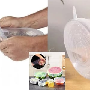 Tapas Silicona Ajustables X6 Reutilizables Y Herméticas Liso