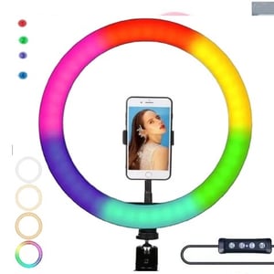 Aro Grande De Luz Rgb Colores Diam: 36Cm 14 Pulgadas