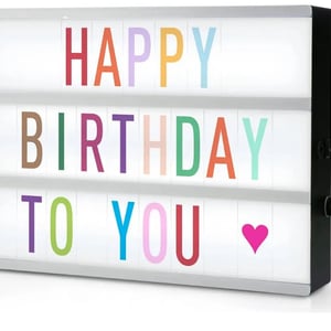 Cartel Luminoso Led Letras Colores Emojis Lightbox Usb 32x23 Color Blanco