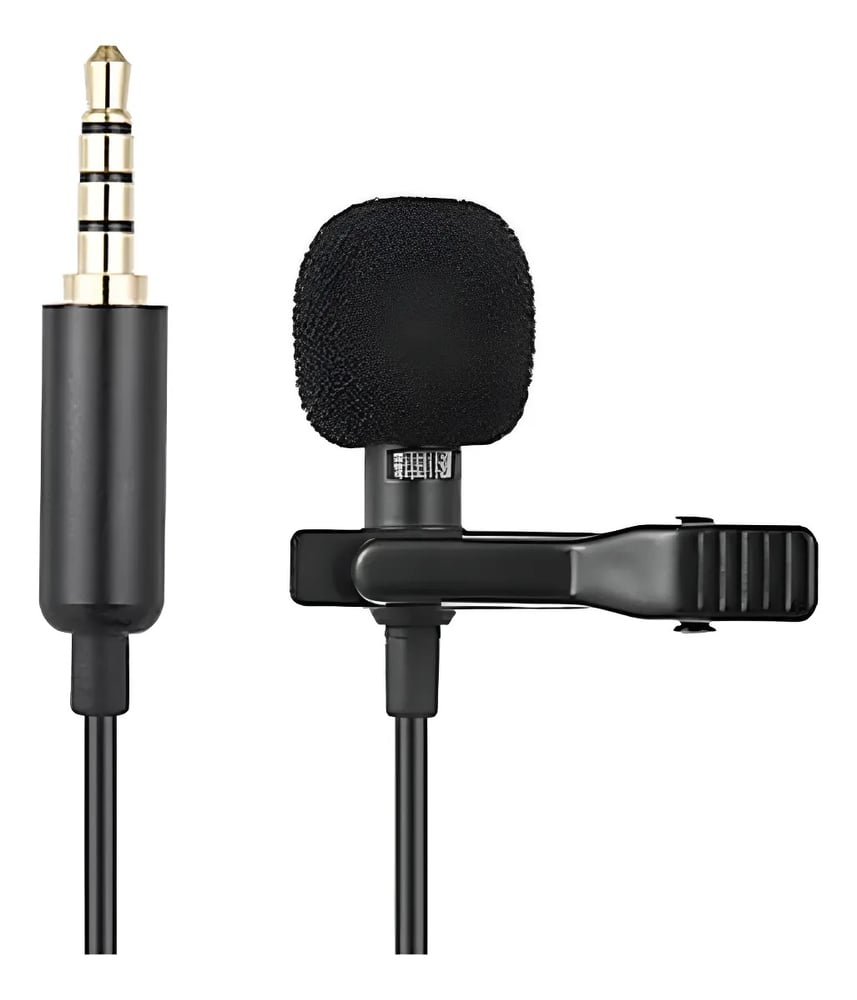 Microfono Corbatero 1.5m Para Celulares Metalico Pc Video