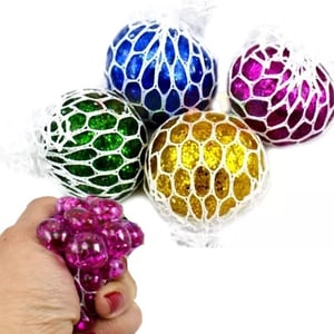 Squishy Con Glitter y pelotitas de hydrogel En Red Brillo Multicolor