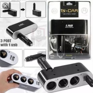 Multiplicador De Toma 12v X3 Auto Con Usb