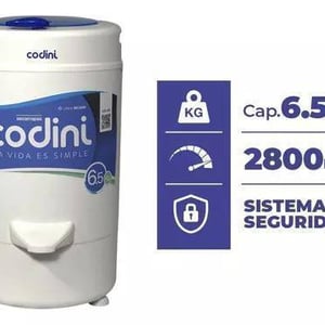 ( P ) Secarropas Codini Advance Ad 6.5kgs Tambor Acero Inox. 2800rpms Color Blanco/azul 220v