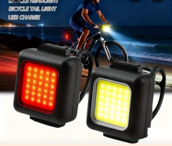 KIT LUZ DELANTERA Y TRASERA RECARGABLE