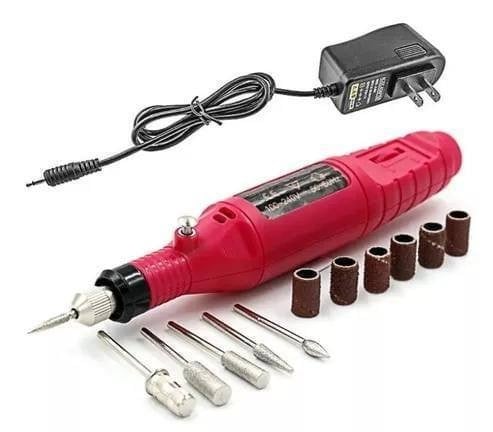 Torno Electrico Profesional  Manicura Uñas + Kit De Fresas