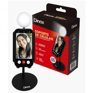 Soporte de celular con luz led base de carga Dinax
