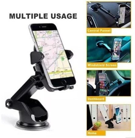 Soporte Celular Auto Reforzado 360 Clase 2 Suono 2 Ejes + Brazo Extensible