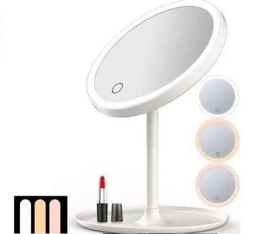 Espejo con luz recargable