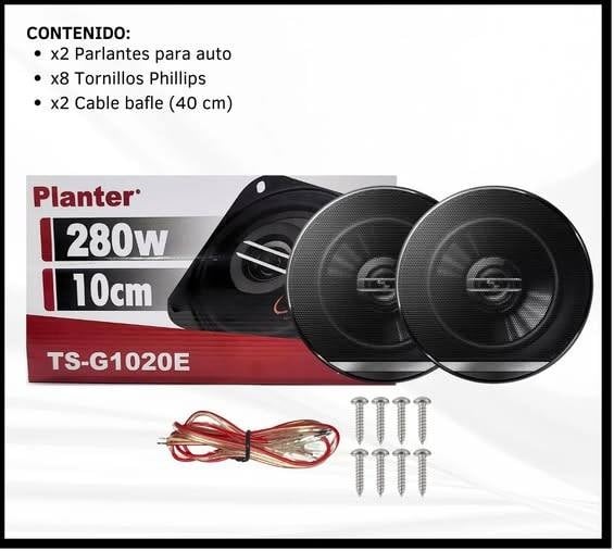 Parlantes Para Auto 2 Vias Coaxiales Set X2 280w Ts-g1020e