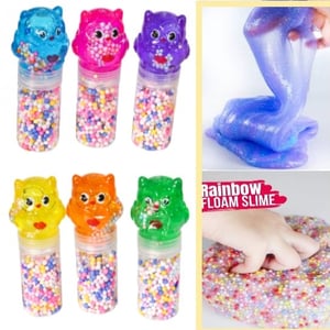 Slime + Pelotitas Animalitos Rainbow Floam Slime Juguete 13x5Cm 2 Compartimientos