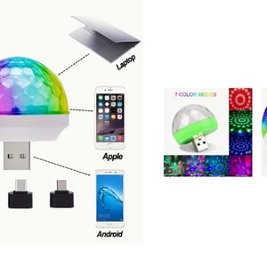 Mini Luz de Discoteca, Alimentada por USB