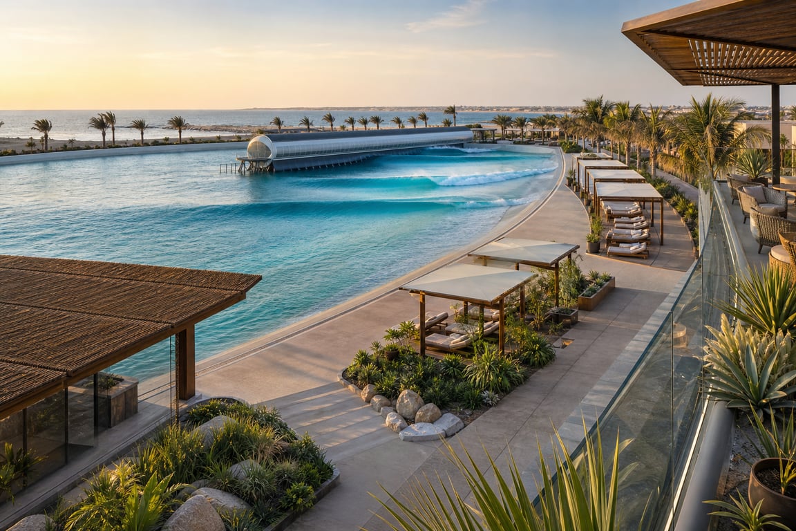 Bahrain Surf Park conclui enchimento da piscina