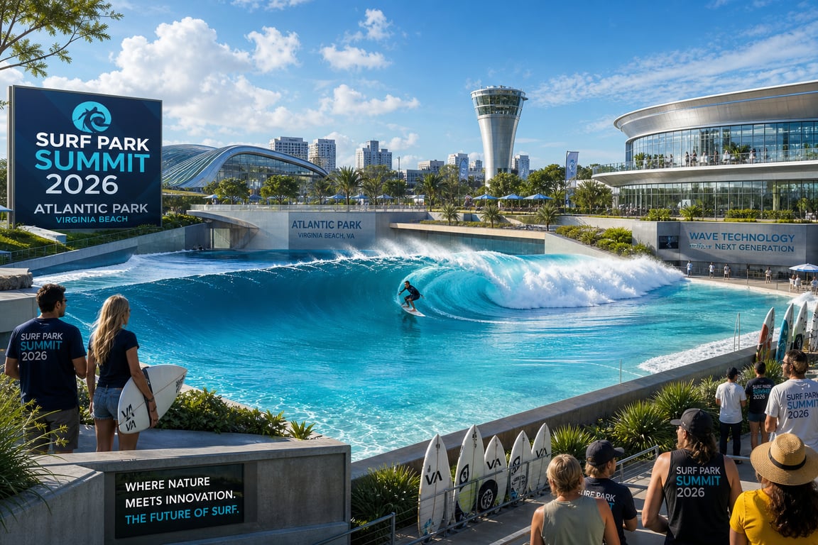 Surf Park Summit 2026 em Virginia Beach, setembro