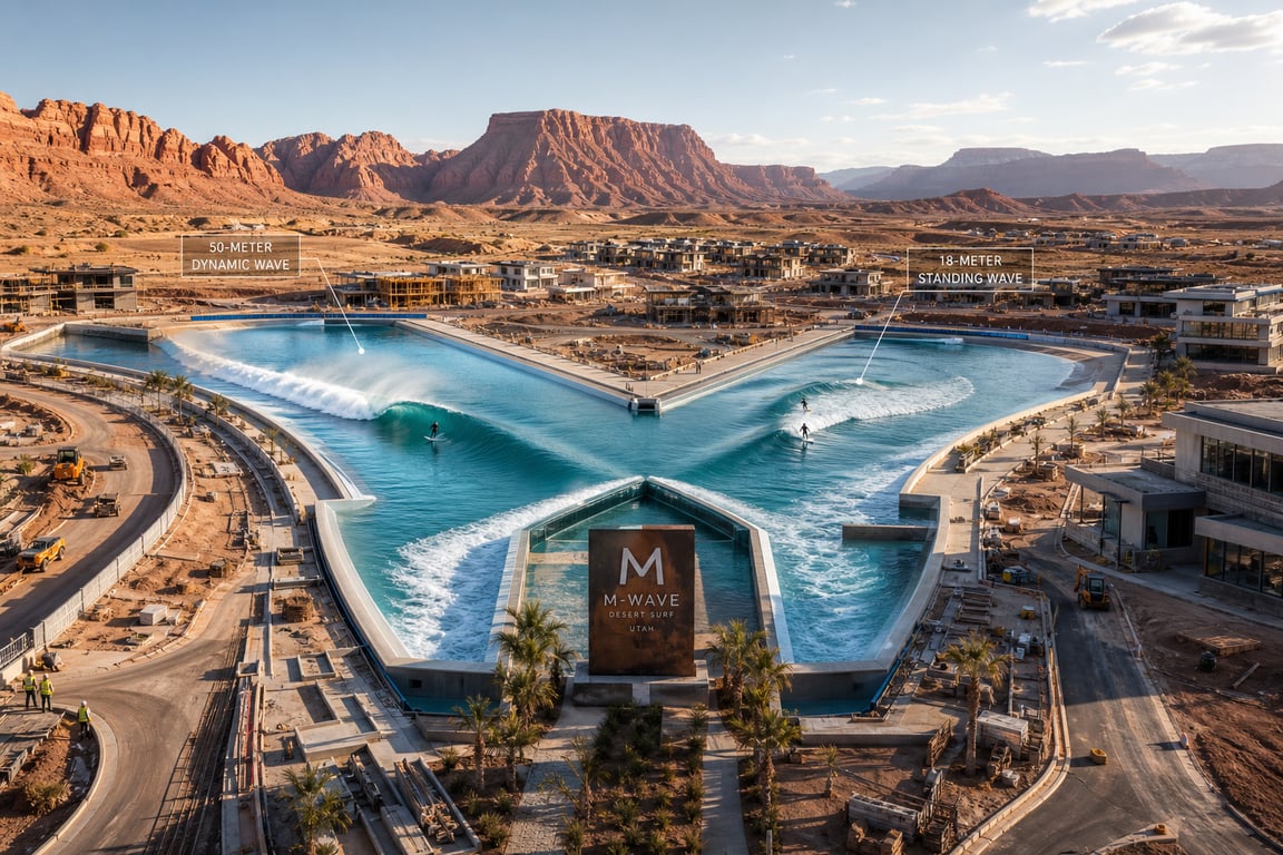 Zion Shores Utah avança com surfe e infraestrutura